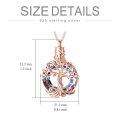 TOUPOP Sterling Silver Crystal Tree Of Life Urn Necklace For Ashes Memorial Keepsake-0-4