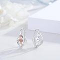wholesale 925 Sterling Silver Flamingo Teardrop Leverback Hoop Earrings Bohemian Beach s for Women Girls-0-1