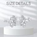 wholesale 925 Sterling Silver Plated Flower Shape CZ Stone D VVS Cubic Zirconia Butterfly Stud Earrings-0-4