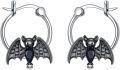 wholesale 925 Sterling Silver 3D Bat Design Hoop Earrings for Women's Fashion s-0-0