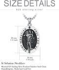 wholesale 925 Sterling Silver &  Saint Sebastian Medal Pendant Necklace for Men/Women - Catholic Protection s-0-1