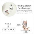 wholesale 925 Sterling Silver Rose Gold Fox Stud Earrings - Cute Lucky  for Women & Girls-0-4