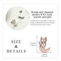 wholesale 925 Sterling Silver Fox Stud Earrings Rose Gold Two Tone Zircon Animal Jewelry-0-4