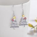 wholesale 925 Sterling Silver Christmas Tree Dangle Earrings with Stars and Bows-0-29