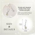 wholesale 925 Sterling Silver Flower Drop Dangle Leverback Hook Earrings with Crystal Accents for Women and Girls Gift Boxed Jewelry Accessories 4cm Long-0-5
