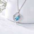 wholesale TOUPOP Christmas Gifts For Women Heart Necklace Sterling Silver Forever Love Heart Pendant Necklace With Heart Crystal Anniversary Birthday Valentines Mothers Day Jewelry Gifts For Women Wife Mom -0-4