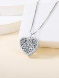 wholesale 925 Sterling Silver Heart Rose Tree of Life Cremation Keepsake Pendant Necklace w/Funnel Kit - Always in My Heart Memorial Jewelry-0-1