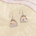 wholesale 925 Sterling Silver Heart-Shaped Guinea Pig Blue Opal Drop Earrings Gift for Women Girls-0-4