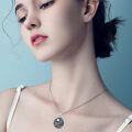 wholesale 925 Sterling Silver Synthetic Opal Raven Pendant Necklaces Gifts for Women-0-3