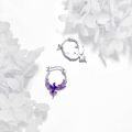 wholesale Sterling Silver Gold Zircon Phoenix Dangle Earrings for Women Gifts-0-10