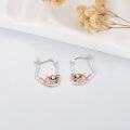 wholesale 925 Sterling Silver Rose Gold Plated Axolotl Animal Hoop Earrings for Women Girls Gift Idea-0-3