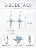 wholesale TOUPOP Cross Earrings For Women Infinity Tanzanite Cross Earrings Sterling Silver Religious Jewelry December Birthstone Earring With Heart Crystal Birthday Gifts For Women -0-2