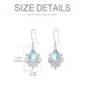 wholesale 925 Sterling Silver Teardrop Rainbow Moonstone Filigree Drop Earrings for Women Gift Idea-0-2