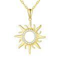 wholesale 14k Sun Lab Diamond Pendant Necklace Wholesale With Delicate Gold Chain-0-0