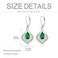 TOUPOP Sterling Silver Filigree Teardrop Drop Dangle Earrings-0-4