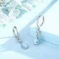 wholesale 925 Sterling Silver Drop Earrings Wholesale With Blue Gemstones-0-2