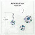 wholesale 925 Sterling Silver Soccer Ball Earrings for Women - High-Quality Handmade Football Jewelry Gift-0-2