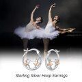 wholesale 925 Sterling Silver Hoop Earrings Wholesale With Ballerina Design-0-5
