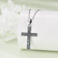 wholesale 925 Sterling Silver Cross Necklace with Sunflower Rose Flower Infinity Love Celtic Knot Pendant for Women-0-2