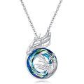 wholesale 925 Sterling Silver Phoenix Crystal Necklace Wholesale Pendant With Chain-0-0