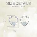 wholesale 925 Sterling Silver Heart-Shaped Blue and White Opal Hoop Earrings-0-2