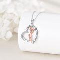 wholesale 925 Sterling Silver Heart-Shaped Golf Player Pendant Necklace - Motivational Gift for Her-0-2