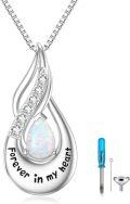wholesale Sterling Silver Moonstone Opal Turquoise Larimar Black Onyx Cremation Jewelry for Ashes-0-36