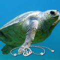 wholesale 925 Sterling Silver Blue Crystal Turtle Charm Anklet for Women Beach -0-2