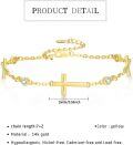 wholesale Gold 925 Sterling Silver Cross Anklet - Faith Christian Religious  for Women-0-1