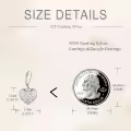 wholesale 925 Sterling Silver Celtic Knot Heart Drop Earrings for Women Girls  4cm Long-0-3
