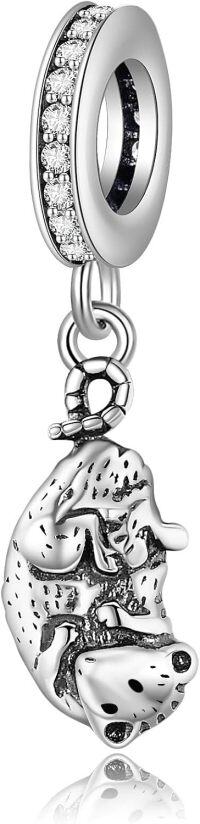 wholesale 925 Sterling Silver Dangle Cow Charm Pendant for Bracelets Necklaces Jewelry Making Supplies Gifts Women Girls Kids Teens-Opossum