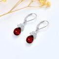 wholesale Sterling Silver Crystal Leverback Celtic Knot Birthstone Drop Earrings for Women-0-2