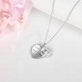wholesale 925 Sterling Silver Heart-Shaped Triangle Recovery Symbol Pendant Necklace-0-2