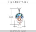 wholesale 925 Sterling Silver Abalone Shell Frog on Mushroom Pendant Necklace for Women and Girls-0-5
