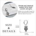 wholesale 925 Sterling Silver Owl Dangle Huggie Hoop Earrings  for Women Girls Teenagers-0-3