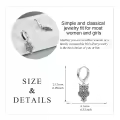 wholesale 925 Sterling Silver Owl Dangle Huggie Hoop Earrings Wholesale  for Women Girls Teenagers-0-3