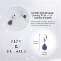 wholesale 925 Sterling Silver Teardrop Black Stone Leverback Drop Dangle Earrings-0-16