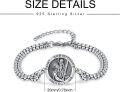 wholesale 925 Sterling Silver Saint Christopher Bracelet Religious Protection Jewelry Amulet Gift for Men Women with 7+2 inch -0-1