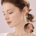 wholesale 925 Sterling Silver Axolotl Stud Dangle Earrings with Rose Gold Accents Gift for Women Teen Girls-0-1
