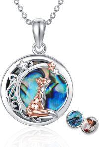 wholesale 925 Sterling Silver Abalone Shell Fox Pendant Necklace - Unique Charm s for Women/Mom/Sister-fox locket necklace