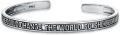 wholesale Sterling Silver Poiuy Inspirational Strength Mantra Cuff Bracelet Set-0-37