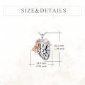 wholesale 925 Sterling Silver Floral Crystalline Anatomical Heart Necklace for Women - Gothic Jewelry Gift-0-4