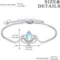 wholesale 925 Sterling Silver Lotus Flower Bracelet - Hypoallergenic Nickel-Free Lead-Free Cadmium-Free Jewelry Gift for Women-0-3
