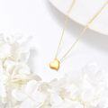 wholesale 14K Yellow Gold Heart Pendant Necklace, 0.32 Inch Vintage Love Charm, 16+2 Chain, Ideal Gift for Women-0-4