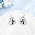 wholesale 925 Sterling Silver Penguin Heart Shape Dangle Drop Earrings for Women-0-4