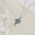 wholesale 925 Sterling Silver Celtic Knot Abalone Shell Inlay Cross Pendant Necklace for Women-0-2