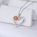 wholesale TOUPOP Rose Necklace For Women 925 Sterling Silver I Love You Heart Necklace Jewelry Gifts For Her Mom Girlfriend Wife Birthday -0-3