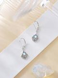 wholesale 925 Sterling Silver Celtic Knot Moonstone Drop Earrings Platinum Plated For Women-0-3