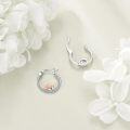 wholesale 925 Sterling Silver Hedgehog Hoop Earrings - Adorable Animal  for Her-0-3