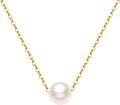 wholesale 14K Gold Chain with Freshwater Pearl Pendant (8mm) - Elegant Minimalist Design-0-11